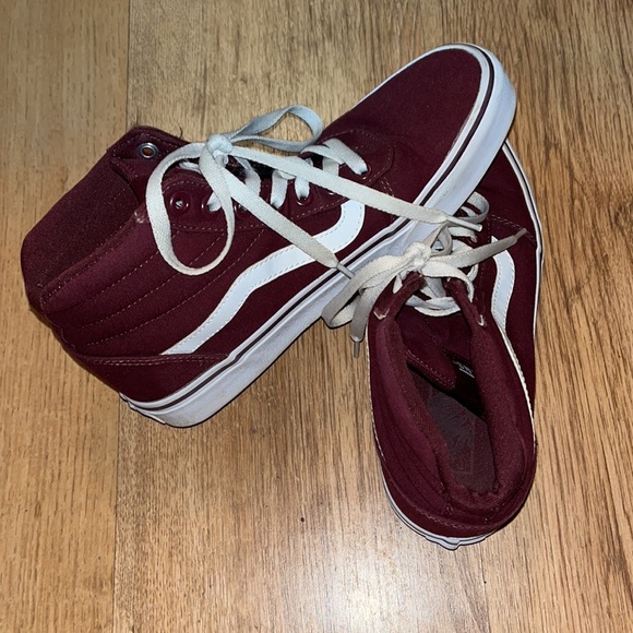Maroon High-Top Vans - Picture 4 of 5